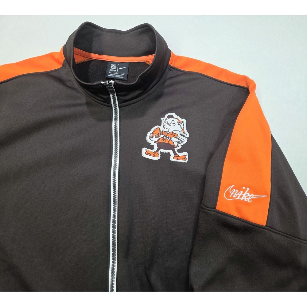 Cleveland Browns Nike Jacket Mens XL LIMITED USE Full Zip Brownie Elf Team Issue